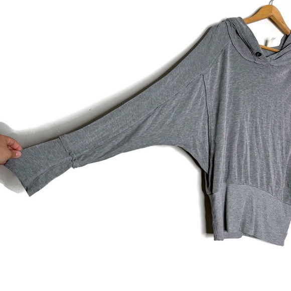 Free People Gray Hoodie Sweatshirt - Picture 2 of 8